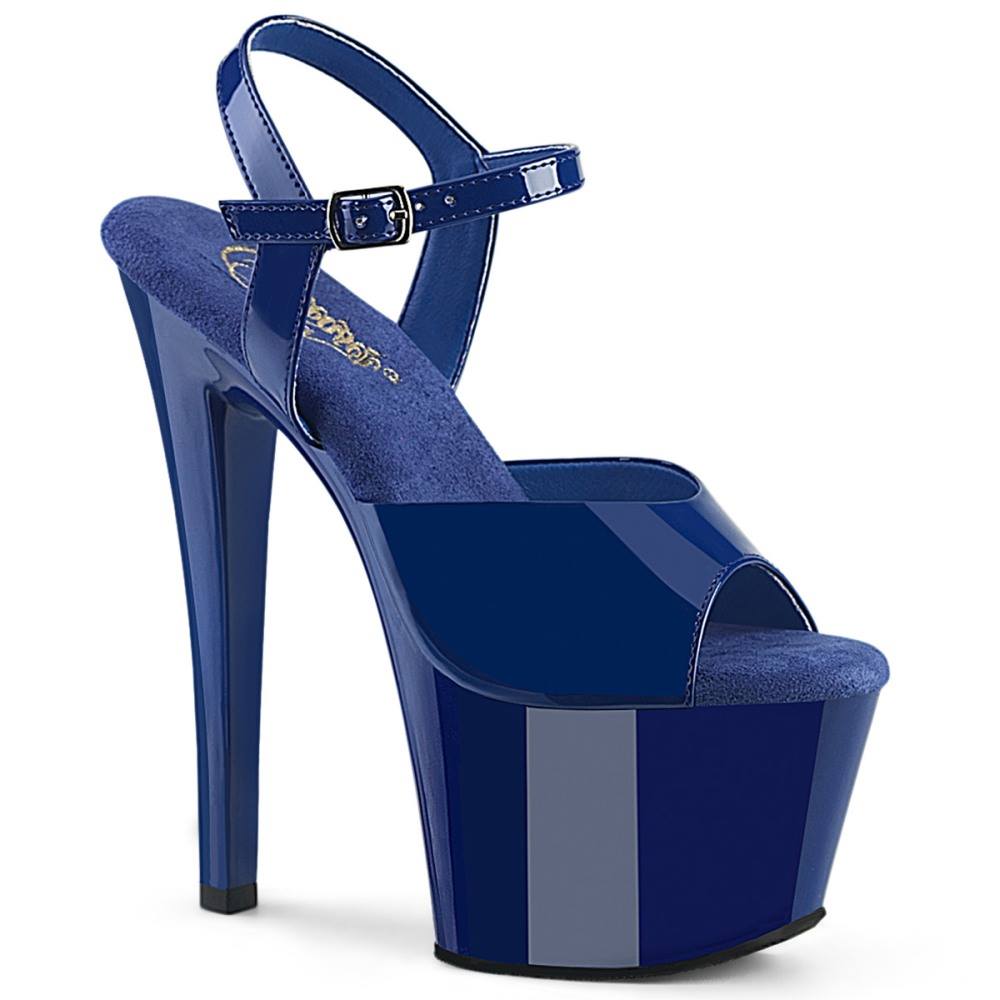 Pleaser - SKY309 Sandale à bride à la cheville, Pole dance chaussures - Bleu Product image